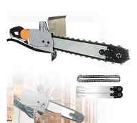 High-Power Brushless Electric Concrete Saw with Water Supply and Dust Removal - Includes Pump, Water Line, and Chain - Cuts Concrete, Bricks, Marble - 48cm Cutting Depth