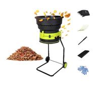 High Power Electric Leaf Mulcher,2500W 8000RPM Garden Shredder with Wheels, Efficient Garden Leaf Crusher for Yard Cleanup, Composting Leaves,Grass & Yard Clippings (No Power Cord)