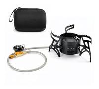 High-Power Gas Hob 6800W - Portable Mini Camping Stove with Flame Failure Safety, Foldable Outdoor Cooker for Camping, Carp Fishing, Caravanning, BBQ, and Picnics (black)