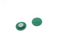 High Power Green Planning Office Magnets for Fridge, Whiteboard, Noticeboard, Filing Cabinet - 30mm dia x 11mm high - Pack of 60