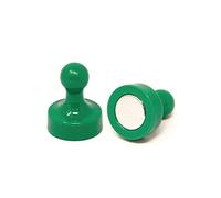 High Power Green Skittle Magnet for Fridge, Office, Whiteboard, Noticeboard, Filing Cabinet - 19mm dia x 25mm tall - Pack of 2