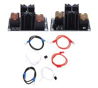 High Power Heated Bed Module, 3D Printer Heated Bed Expansion Motherboard with Snowflake Heat Sink, MOS Tube Driver Board for 12V/24V 3D Printer Parts Accessories