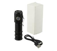 High Power LED Torch Zoomable Handheld Flashlight Lightweight Pocket Light for Dog Walking Running Outdoor S400 110mm Black(S400)