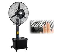 High Power Misting Fan - 22" 26" 30" Industrial Spray Fan, 260W/320W/380W, Outdoor Patio Cooling, 90° Oscillation, Adjustable 3 Speeds, Black Pedestal Fan for Summer Comfort