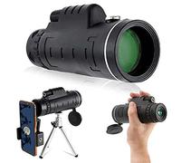 High Power Monocular Telescope, 40x60 High Definition Monocular Telescope with Compass Portable Waterproof Fogproof Low Night Vision FMC Lens & BAK4 Prism for Bird Watching and Concert