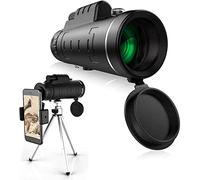 High Power Monocular Telescope, 40x60 Monocular Telescope, HD with Smartphone Phone Holder and Tripod for Watching Bird Hiking Camping