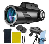 High Power Monocular Telescope | Larger Vision Monocular Telescope for Adults and Children with BAK4 Prism and Lens, Suitable for Birdwatching, Hiking, Camping, HD Monocular Scope for, Black