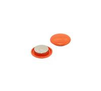 High Power Orange Planning Office Magnet for Fridge, Whiteboard, Noticeboard, Filing Cabinet - 40mm dia x 11mm high - Pack of 24