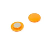 High Power Orange Planning Office Magnet for Fridge, Whiteboard, Noticeboard, Filing Cabinet - 40mm dia x 11mm high - Pack of 120