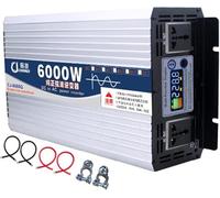 High Power Pure Sine Inverter Voltage Converter 6000W 8000W 10000W 12000W 12V 24V 48V 60V 72V DC to 110V 220V AC Car Inverter Home Transformer with Display for Auto Trucks(6000W,12Vto220V)