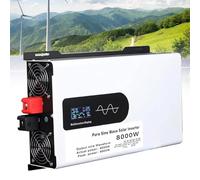 High Power Pure Sine Inverter Voltage Converter Inverters 5000/6000/8000/10000/12000W 12V/24V/48V/60V/72V/96V DC To 110V/220V AC Voltage with LCD Screen Display, Inverter for Home, Vehicles, Lapto
