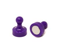 High Power Purple Skittle Magnet For Fridge, Office, Whiteboard, Noticeboard, Filing Cabinet - 19mm Dia X 25mm Tall - Pack Of 2