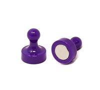 High Power Purple Skittle Magnet for Fridge, Office, Whiteboard, Noticeboard, Filing Cabinet - 19mm dia x 25mm tall - Pack of 100