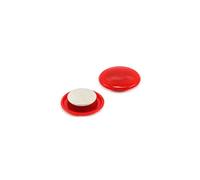High Power Red Planning Office Magnet for Fridge, Whiteboard, Noticeboard, Filing Cabinet - 40mm dia x 11mm high - Pack of 6