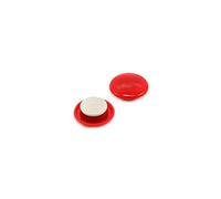 High Power Red Planning Office Magnets for Fridge, Whiteboard, Noticeboard, Filing Cabinet - 30mm dia x 11mm high - Pack of 6