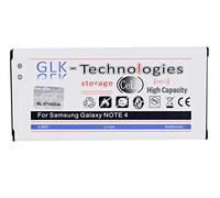 High Power Replacement Battery Compatible with Samsung Galaxy Note 4 IV SM-N910F with NFC, Original GLK-Technologies Battery, 3400 mAh Battery