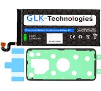 High Power Replacement Battery Compatible with Samsung Galaxy S9 SM-G960F/DS EB-BG960ABE | Original GLK-Technologies Battery | 3200 mAh Battery | Includes 2 x Adhesive Tape Sets