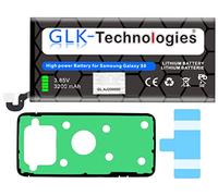 High Power Replacement Battery for Samsung Galaxy S8 SM-G950F | Original GLK Technologies Battery | Battery | 3200 mAh | Includes 2x Adhesive Tape Sets