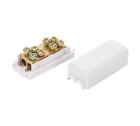 High Power Terminal Block 1 in 2 Out Splitter 80A 1000V 16kW Brass Conductor with Side Slot for Dome Light Switch Electric Meter Wiring Main Splitter