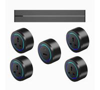 High-Power Wall-Mounted Electrical Track Socket, 8000W Capacity for Kitchen and Office Use, Embedded Slide Rail Design