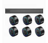 High-Power Wall-Mounted Electrical Track Socket, 8000W Capacity for Kitchen and Office Use, Embedded Slide Rail Design
