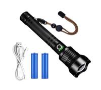 High Powered Flashlight - Zoomable Outdoor Survival Torch | USB Rechargeable Waterproof Flashlight for Bushcraft Tornado Survival Outdoor Disaster Backpacking Fishing Camping Hunting