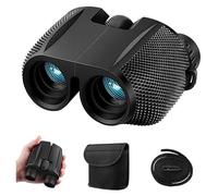 High Powered Portable Binoculars for Adults and Kids, 10 x 25 Magnification Waterproof Binocular for Bird Watching, Camping, Traveling, and Beach Activities