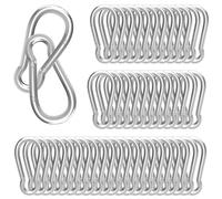 High-PQ 50PCS 6CM Silver Heavy-Duty Spring Snap Hook Carabiner Clips