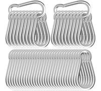 High-PQ 50PCS 8CM Silver Heavy-Duty Spring Snap Hook Carabiner Clips