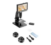 High Precise 7Inch Digital Microscope Multiple Levels Magnification Adjustable Brightness LED for Electronics Soldering and Scientific Examination Adjustable Brightness Digital Microscope