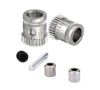 High Precision 8mm Bore Hardened Steel Dual Drive Gear Nickel Plating with HK0408 Bearings Compatible with Prusa i3 Orbiter V1.5 Exruder Voron 2.4 V0 3D Printer