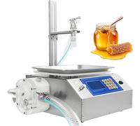 High Precision Automatic Honey Filling Machine 10g-10kg, Liquid Paste Bottling Machine with Plastic Gear Pump, Commercial Viscous Filler for Honey, Chocolate Sauce, Lotion, Oil - Auto Brass Gear Pump