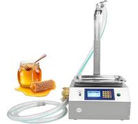 High Precision Automatic Honey Filling Machine 10g-10kg, Liquid Paste Bottling Machine with Plastic Gear Pump, Commercial Viscous Filler for Honey, Chocolate Sauce, Lotion, Oil - Auto Brass Gear Pump