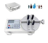 High Precision Cap Torque Tester, Portable Torsion Bottle Gauge with LCD Display, Peak/Real Time Modes, 3 Unit Conversions, 10-160mm Clamping Diameter, for Various Shapes Bottle