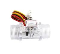 High Precision Digital Flow Meter Plastic Water Flow Sensor 1-30L/min Transparent Flowmeter Counter