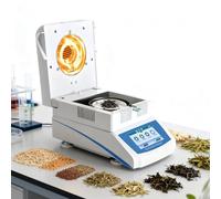 High Precision Digital Moisture Analyzer for Grains, Tea, Wood, Herbs, and Soil with 0.001g Accuracy, 60-160°C Heating, and Timer