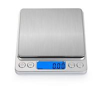 High Precision Digital Pocket Scale, Mini Portable Food & Jewelry Scale, LCD Backlit Display, Stainless Steel Platform, USB Rechargeable, for Baking, Kitchen, Coins, Herbs, Tea, Lab Use (3000g/0.1g)