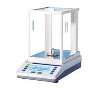 High Precision Electronic Analytical Balance, 0.1mg Digital Lab Scale, External Calibration, LCD Display, Windshield, 220g Capacity for Jewelry Research