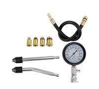 High Precision Engine Compression Tester Kit Featuring 0-300 Psi Gauge And Flexible Hose For Cars Trucks Suvs Motorcycles With Multiple Threaded Adapters