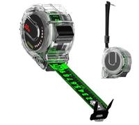 High-Precision Fluorescent Tape Measure,Magnetic Glowing & Transparent 10M/5M Ruler for DIY and Trade Work in Low Light,on Metal,and Complex Surfaces (10 M)