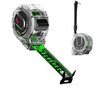 High-Precision Fluorescent Tape Measure,Magnetic Glowing & Transparent 10M/5M Ruler for DIY and Trade Work in Low Light,on Metal,and Complex Surfaces (5 M)