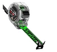 High Precision Fluorescent Tape Measure -Sided Graduated Hard Steel Ruler Thickened Wear- Measuring Tool with Self-Locking Portable Hook for Household and Professional Use