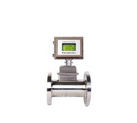 High Precision Gas Turbine Flowmeter Stainless Steel Intelligent Digital Display Pipeline Gas Flow Meter Precise Readings(DN100)