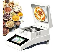 High Precision Halogen Moisture Analyzer, 0.001g Accuracy, Fast Rapid Detection, Built-in Level Bubble, Overload & Dual-Layer Protection for Agriculture, Medicine(100g)