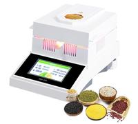 High Precision Halogen Moisture Analyzer, Digital Touch Screen Moisture Analyzer, Suitable for Powder Herb Tea Meat Food Grain Agriculture Mineral Biological Paper Feed Plastic Samples(100g/2mg)
