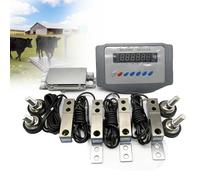 High Precision Indicator Floor Scale, Livestock Scale Kit, Minimum Capacity Of Approximately 4500lbs, With Junction Box, Professional Use, For Cattle, Pigs, Sheep, Goats, W-aterproof(0.5 T)