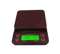 High Precision LCD Electronic Scales 3kg/0.1g 5kg/0. Drip Coffee Scale With Timer Portable Digital Kitchen Precise Measurement(Brown 3kg 0.1g)