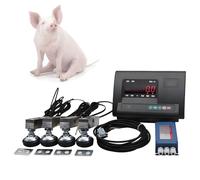 High Precision Livestock Scale Kit, 1000-5000kg Weighing Indicator Floor Scale with 4 Sensor and 1 Wire Junction Box, Portable Animal Scales Kit, for Animal Cattle Goat Pigs Horse Sheep