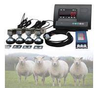 High Precision Livestock Scale Kit, 5000kg/11023 lbs Animal Pallet Scale with LED Display and 4 Load Cells, for Cattle Pigs Sheep Weighing