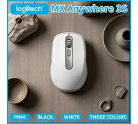 High-Precision Logitech MX Anywhere 3S - 8K DPI, Hyper-Scroll, Silent Click, Anti-Slip Grip, USB-C Quick Charge for Work MX Anywhere 3S-pink